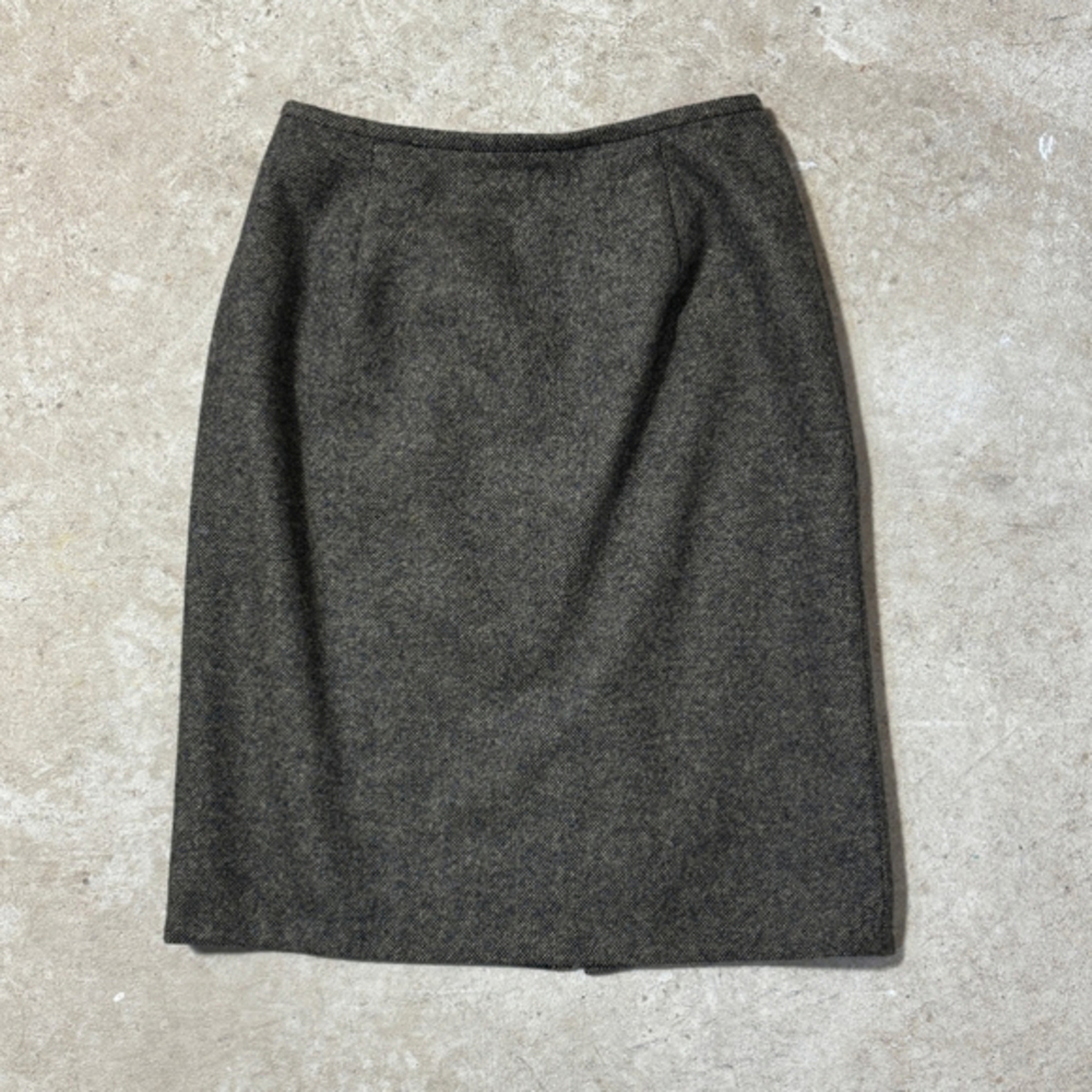 Lauren Ralph Lauren Women's Skirt Size 4P Brown Black Tweed Worsted Wool Petites
